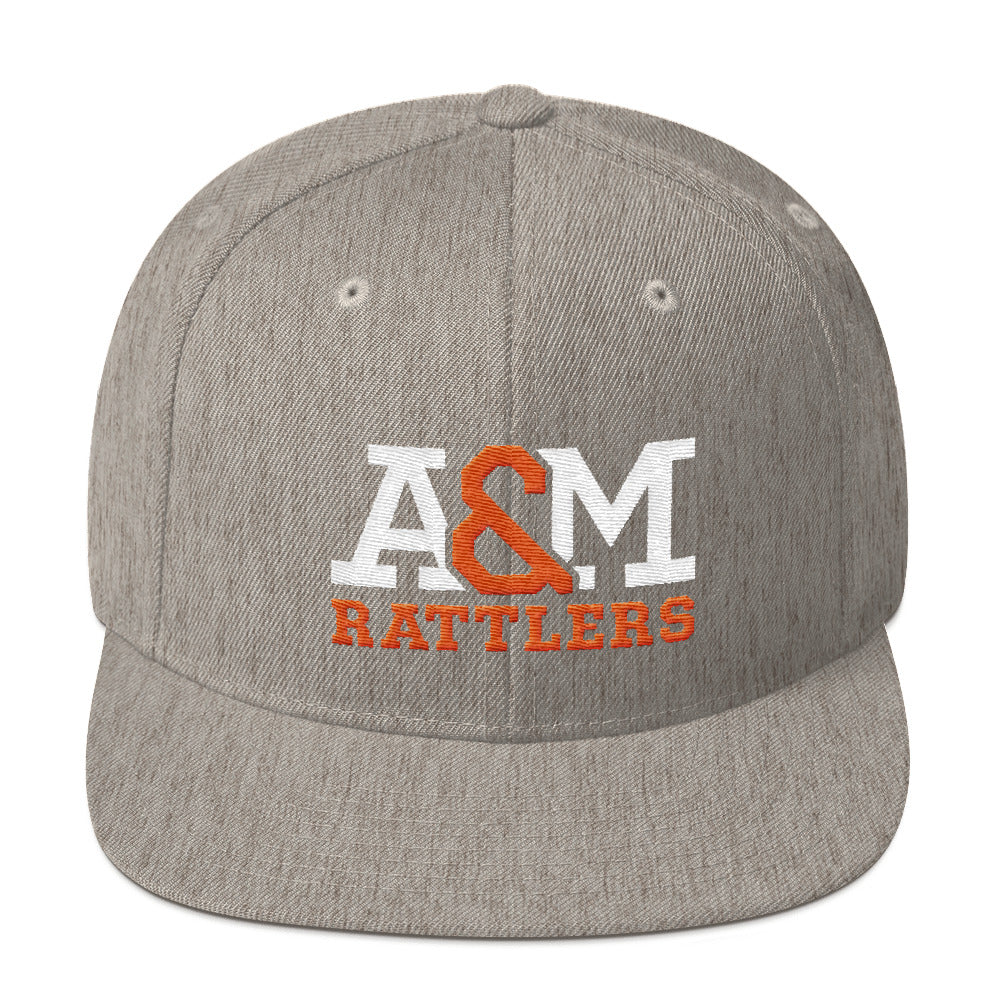 Florida A&M University Rattler Snapback Hat Heather Grey